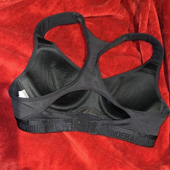 Under Armour black Mid Racer sports bra Sz S - Picture 5 of 6